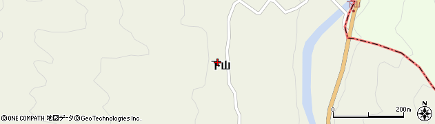 愛知県設楽町（北設楽郡）西納庫（下山）周辺の地図