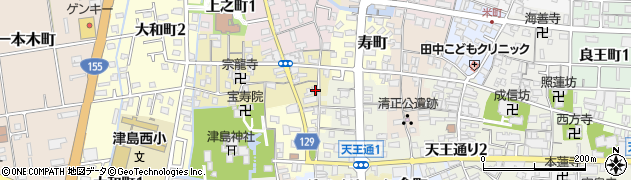 愛知県津島市中之町14周辺の地図