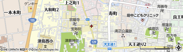 愛知県津島市中之町16周辺の地図