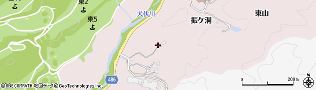 愛知県豊田市御作町（振ケ洞）周辺の地図