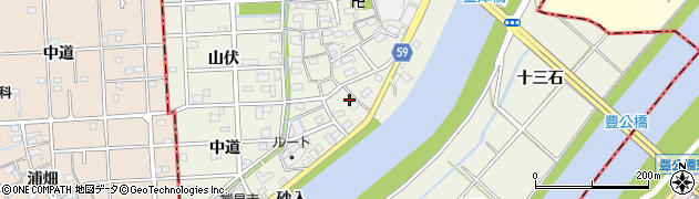 愛知県あま市下萱津（蓮池）周辺の地図