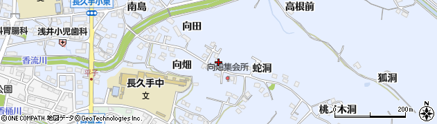 愛知県長久手市岩作向田18周辺の地図