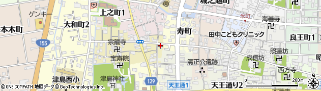 愛知県津島市中之町7周辺の地図