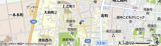 愛知県津島市中之町40周辺の地図