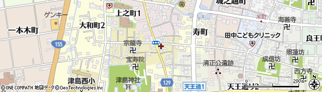 愛知県津島市中之町21周辺の地図