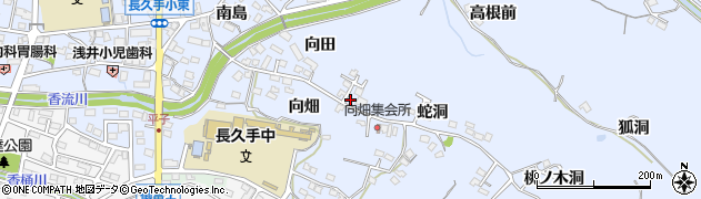 愛知県長久手市岩作向田19周辺の地図