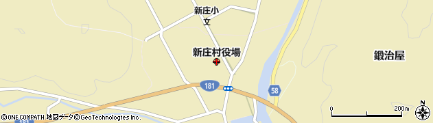 岡山県新庄村（真庭郡）周辺の地図
