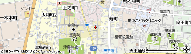 愛知県津島市中之町25周辺の地図