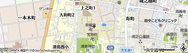 愛知県津島市中之町58周辺の地図