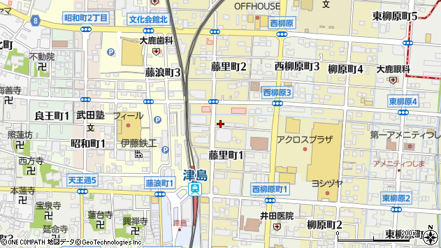〒496-0048 愛知県津島市藤里町の地図