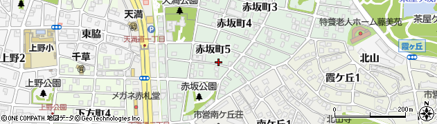 愛知県名古屋市千種区赤坂町5丁目周辺の地図