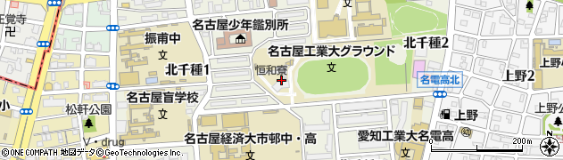 愛知県名古屋市千種区北千種周辺の地図