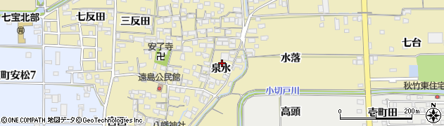 愛知県あま市七宝町遠島（泉水）周辺の地図