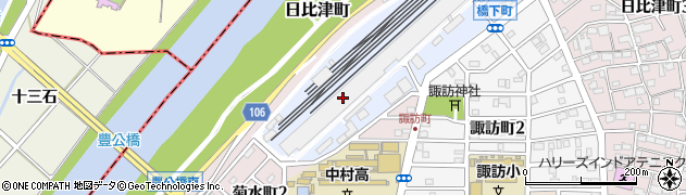 セントラルメンテナンス株式会社　日比津事業所周辺の地図
