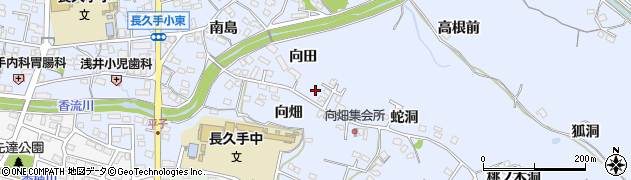 愛知県長久手市岩作向田21周辺の地図