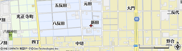 愛知県津島市大木町（新田）周辺の地図