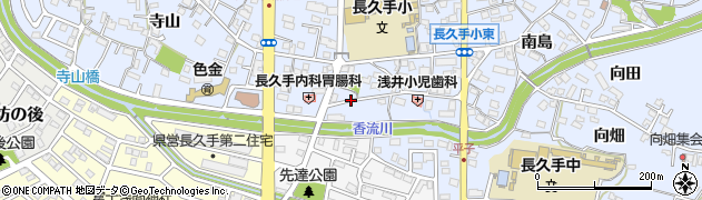 愛知県長久手市岩作（中島）周辺の地図