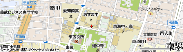 名古屋市立あずま中学校周辺の地図