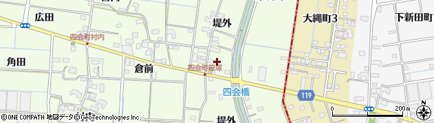 愛知県愛西市下一色町堤外2周辺の地図