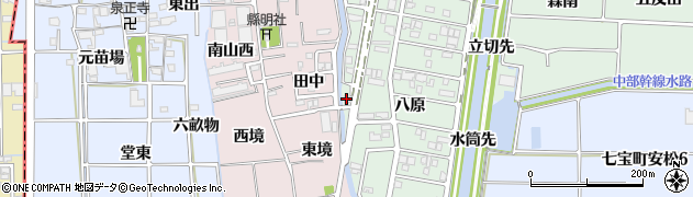 愛知県あま市篠田（榊）周辺の地図