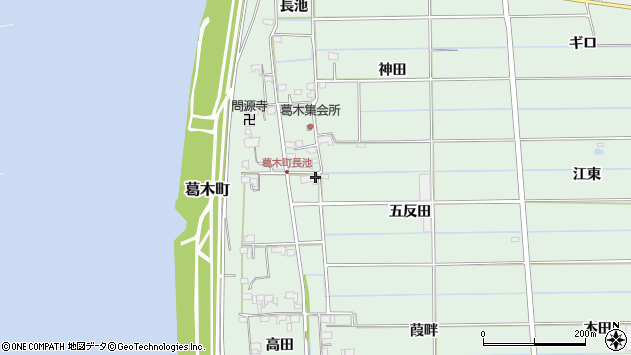 〒496-0932 愛知県愛西市葛木町の地図