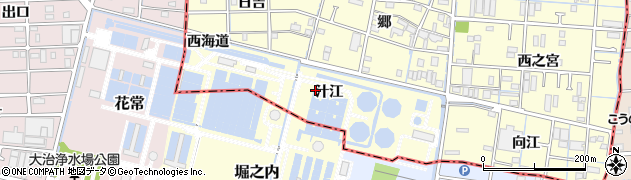 愛知県あま市坂牧（汁江）周辺の地図