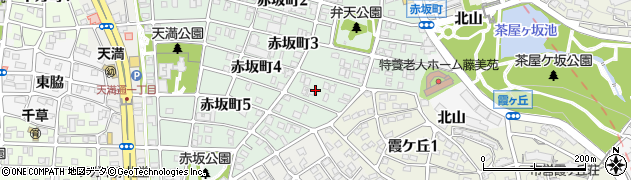 愛知県名古屋市千種区赤坂町4丁目周辺の地図