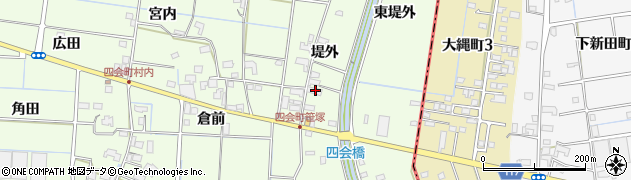 愛知県愛西市下一色町堤外4周辺の地図