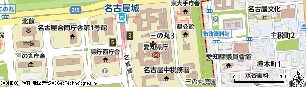愛知県庁内郵便局 ＡＴＭ周辺の地図