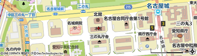 愛知県警察本部ストーカー１１０番周辺の地図