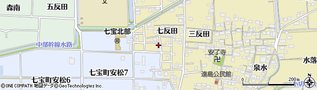 愛知県あま市七宝町遠島（七反田）周辺の地図