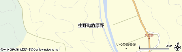 兵庫県朝来市生野町竹原野周辺の地図
