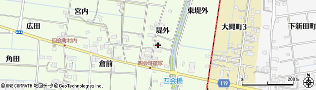 愛知県愛西市下一色町堤外5周辺の地図