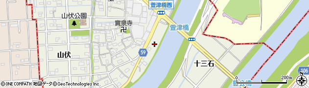 愛知県あま市下萱津（未見取）周辺の地図