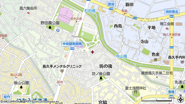 〒480-1168 愛知県長久手市坊の後の地図