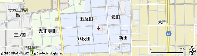 愛知県津島市大木町（八反田）周辺の地図