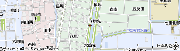 愛知県あま市篠田（水筒先）周辺の地図