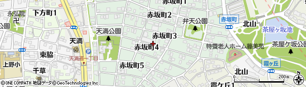 愛知県名古屋市千種区赤坂町周辺の地図