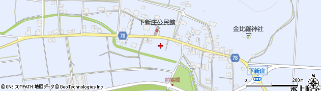 兵庫県丹波市氷上町下新庄周辺の地図