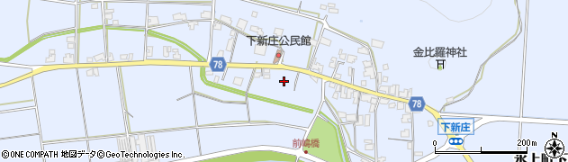 兵庫県丹波市氷上町下新庄周辺の地図