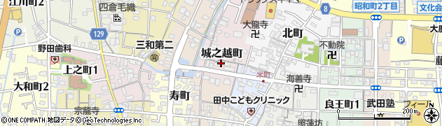 愛知県津島市城之越町周辺の地図