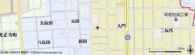 愛知県津島市神守町（大門）周辺の地図