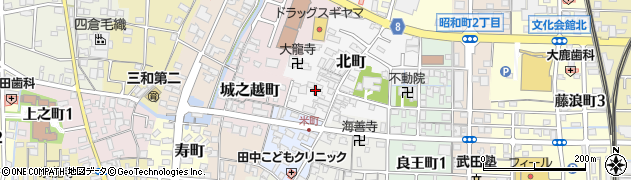 愛知県津島市北町周辺の地図
