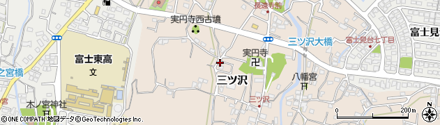 静岡県富士市三ツ沢周辺の地図