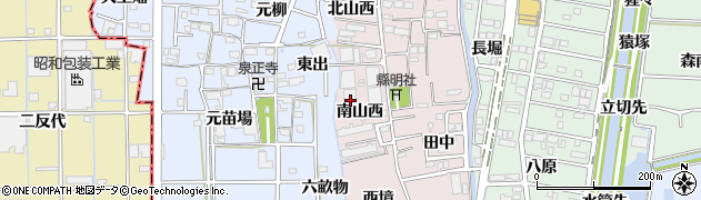 愛知県あま市小橋方南山西周辺の地図