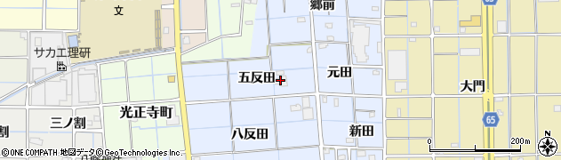 愛知県津島市大木町（五反田）周辺の地図