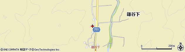 京都府京丹波町（船井郡）鎌谷下（上ノ山）周辺の地図
