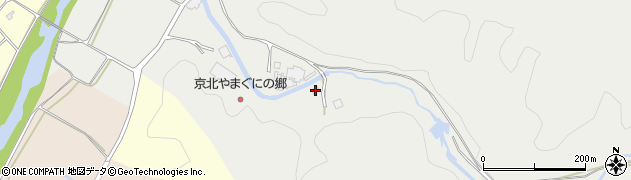 京都府京都市右京区京北大野町（小野内）周辺の地図