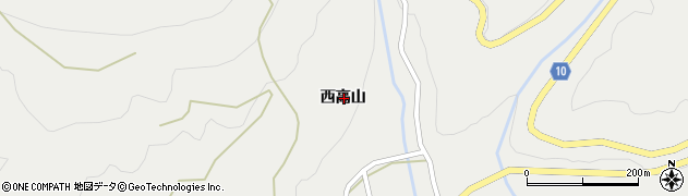 愛知県北設楽郡設楽町津具高山周辺の地図