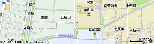 愛知県あま市篠田遠山周辺の地図
